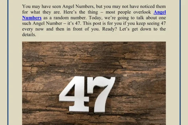 Angel Number 47