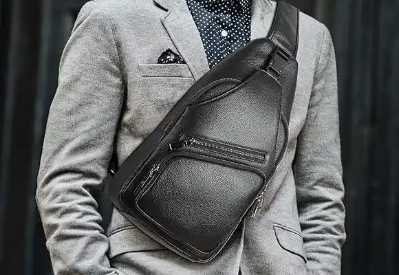 fashion slant cross chest bag pickpocket proof